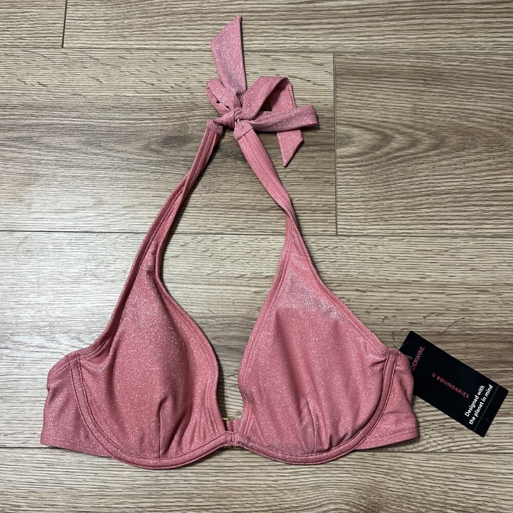 NWT No Boundaries Girl’s Pink Sparkly Underwire Bra Size Small (3-5) (A47)